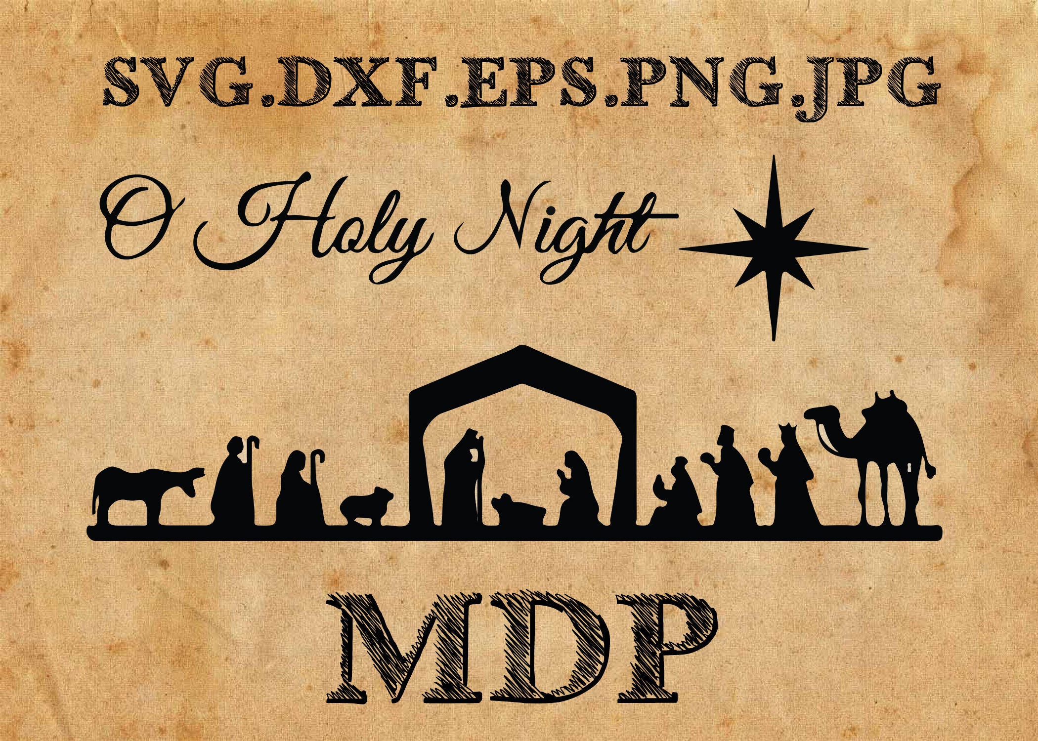 Download Nativity Scene SVG png Jpg eps dxf Cut File | Etsy