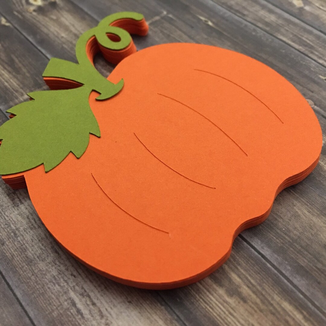 Fall Pumpkin Die Cut Embellishment, Halloween Pumpkin Die Cuts Etsy