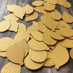 Yellow Glitter Balloon Confetti, Balloon Cutouts, Glitter Paper Balloon Confetti, Baby shower Decorations