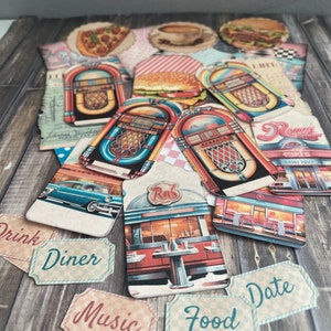 Vintage Diner Ephemera: Retro Dinner Menus, Receipts , & More for Creative Junk Journaling!