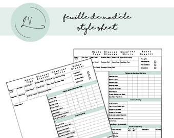 Style sheet bilingual (Top, Shirt, Dress) PDF Style sheet (Top, Blouse and Dress).