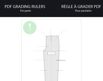 Pant PDF digital grading ruler.