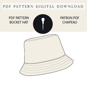 Bucket hat pattern PDF pattern bucket hat.