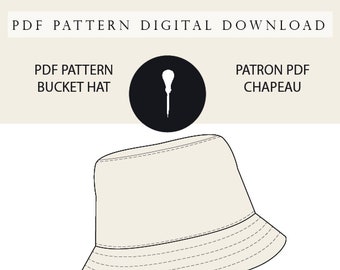 Bucket hat pattern PDF pattern bucket hat.