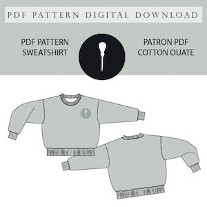 Basic cotton wadding sweater pattern PDF.