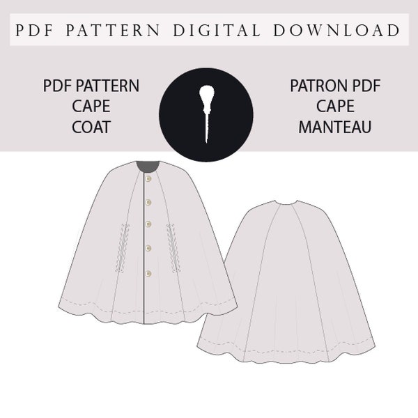 Patron Cape, Cap Pattern PDF.