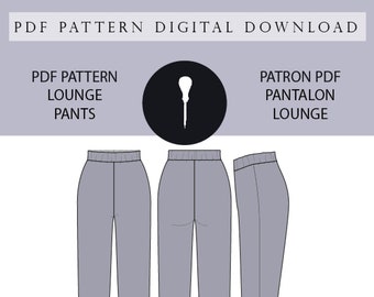 Patron pantalon lounge PDF lounge pants pattern.