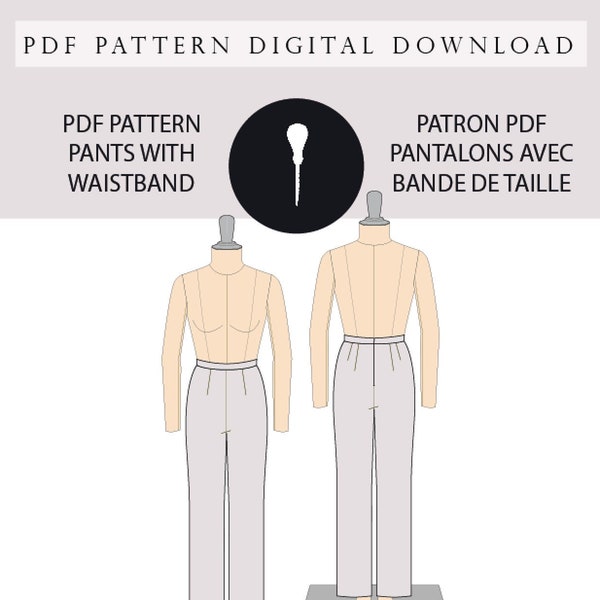 Patron Pantalon PDF pattern pants.