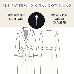 Bathrobe pattern in PDF.