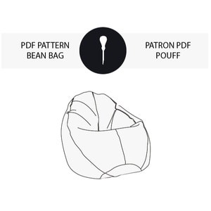 PDF pattern for an adult BEAN BAG, pear shape.