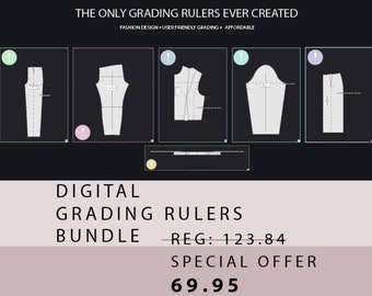 Set of Rules Digital WE TRANSFER PDF grading rulers bundle.