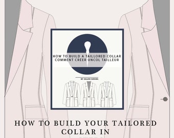 Tailored Collar Sewing Tutorial PDF | Learn to Make a Tailored Collar in 9 Steps | Bilingual Guide with Illustrated Instructions