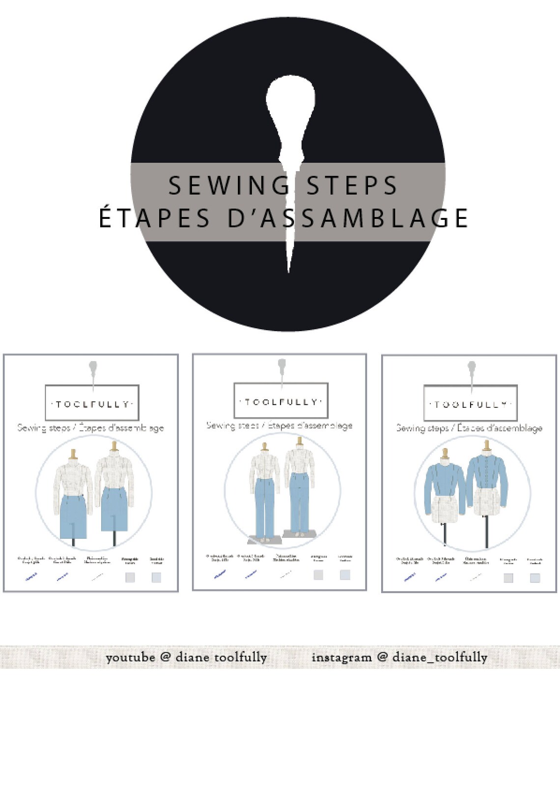 Gabarit Couture Femme PDF Tailles 2 à 18 | Bloc de Base Patronage ...