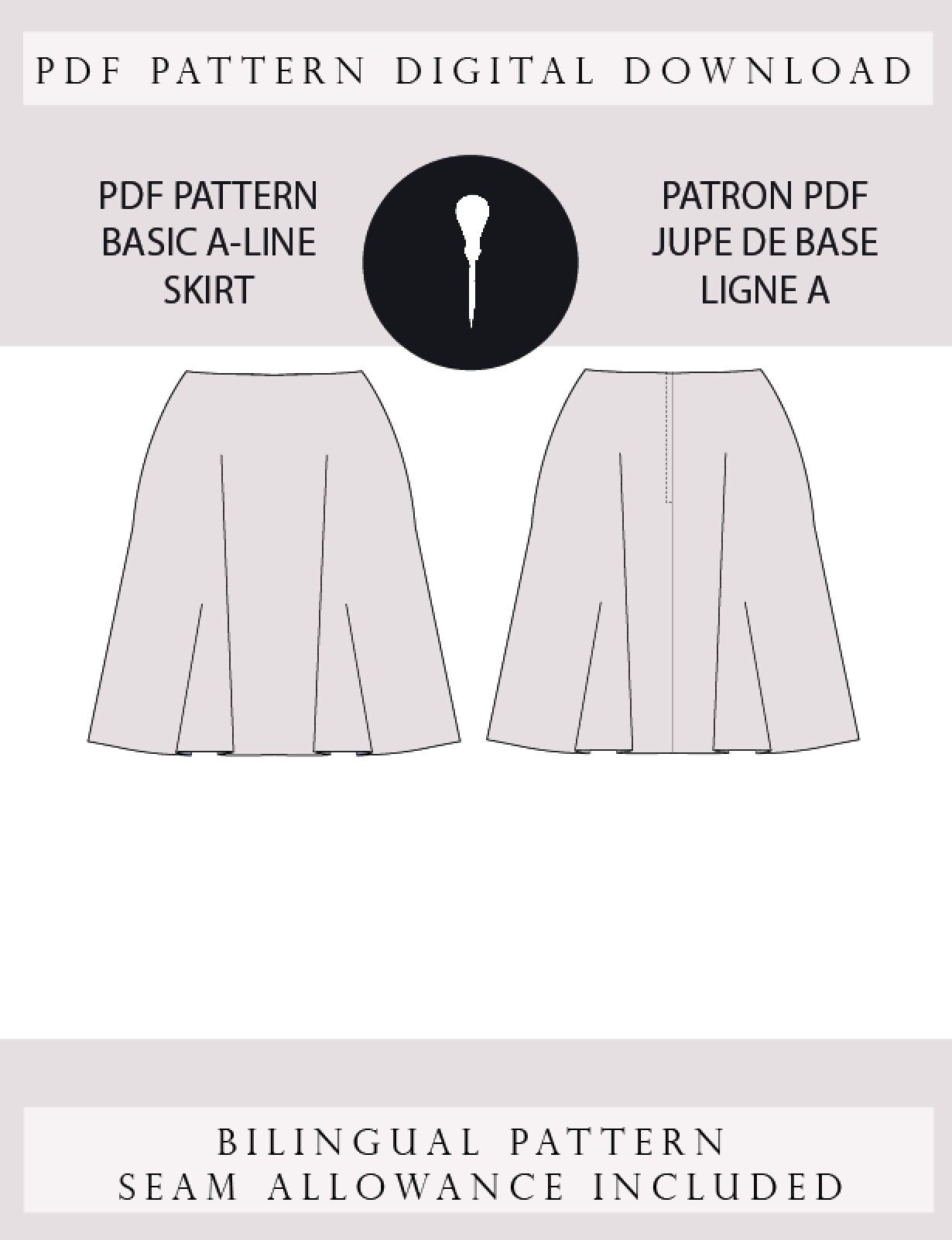 A line skirt drawing hotsell