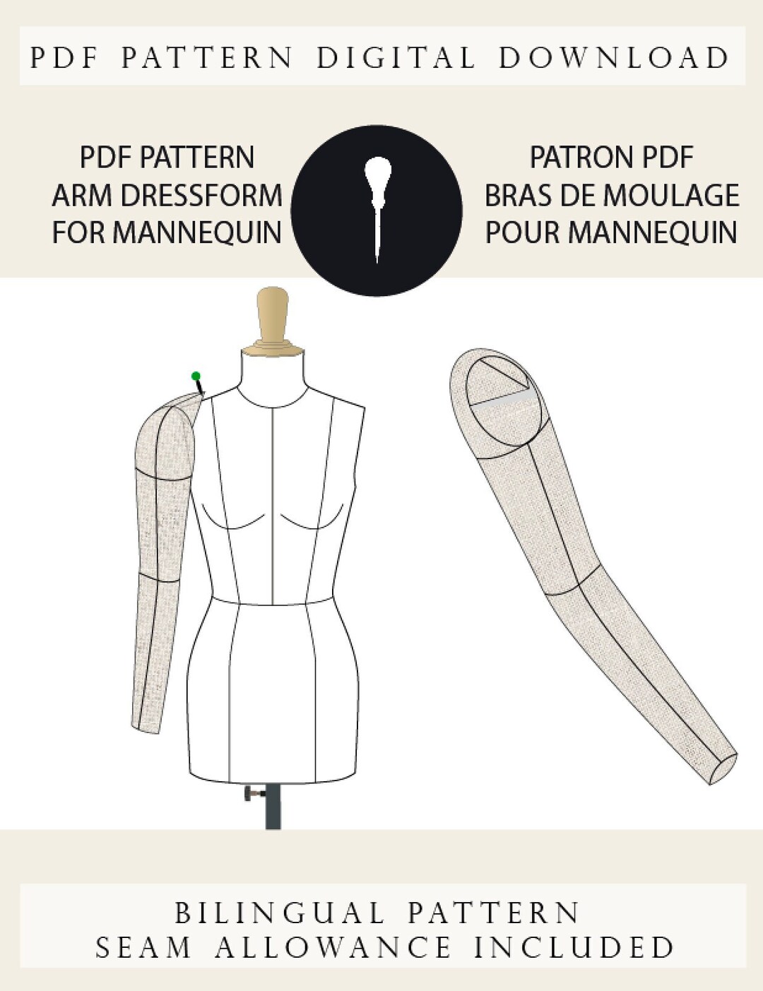 Arm Dress Form Pattern PDF. Etsy