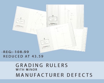 Grading, ruler set, with Manufacturer imperfections.