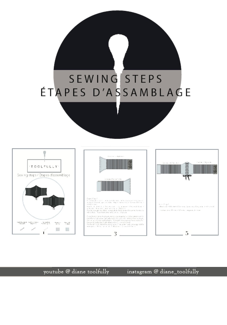 Elastic Corset Belt Pattern PDF. - Etsy