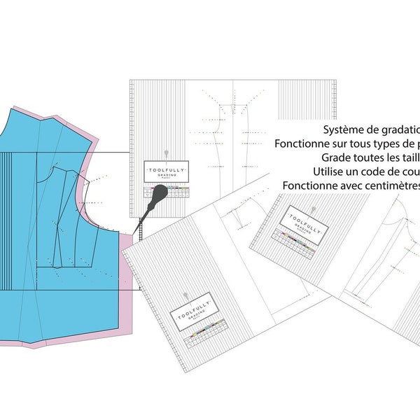 Pattern Grading, ruler set, Pattern grading rules.