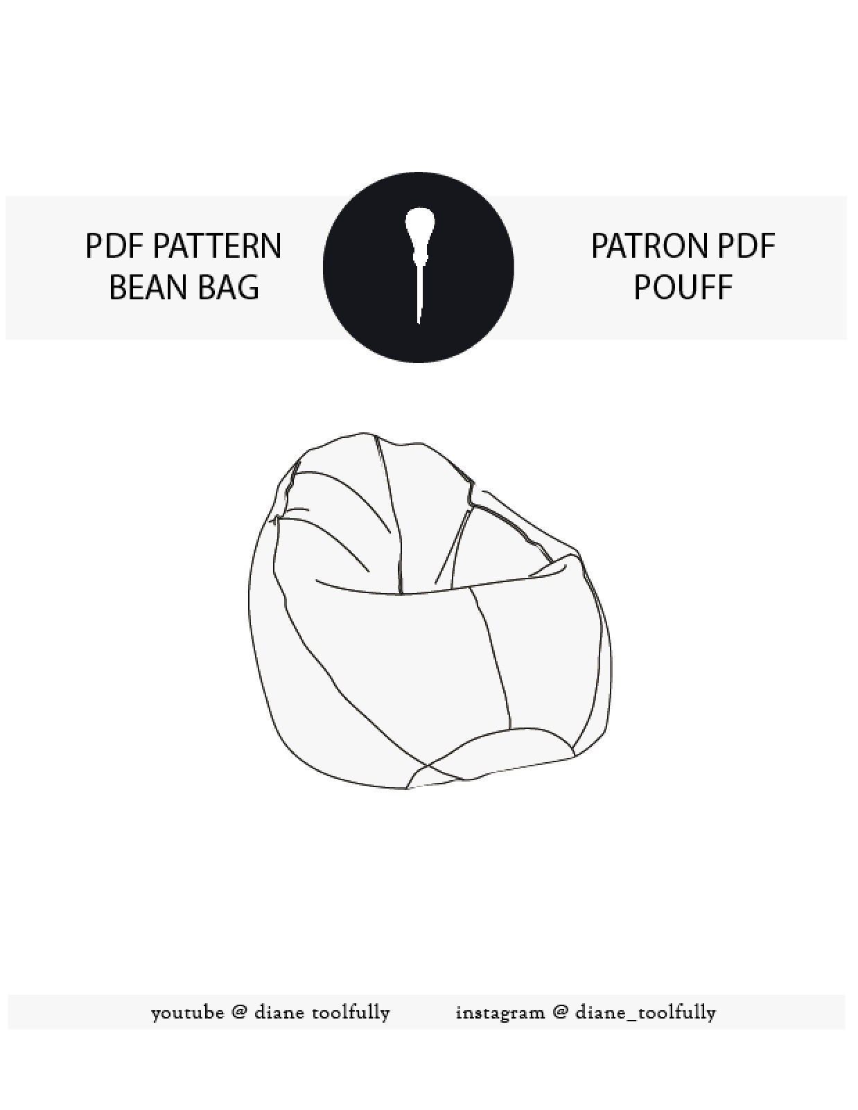 PDF Pattern for an Adult BEAN BAG, Pear Shape. - Etsy