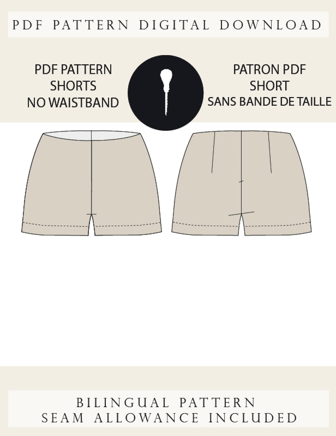 Shorts Pattern PDF. - Etsy