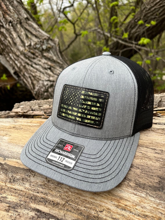 Richardson 112 Digitally Printed Leather Patch Hat- Camo  display picture 3
