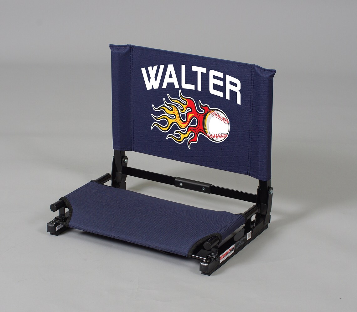 Custom Stadium Bleacher Seat Flaming baseball on fire with Etsy