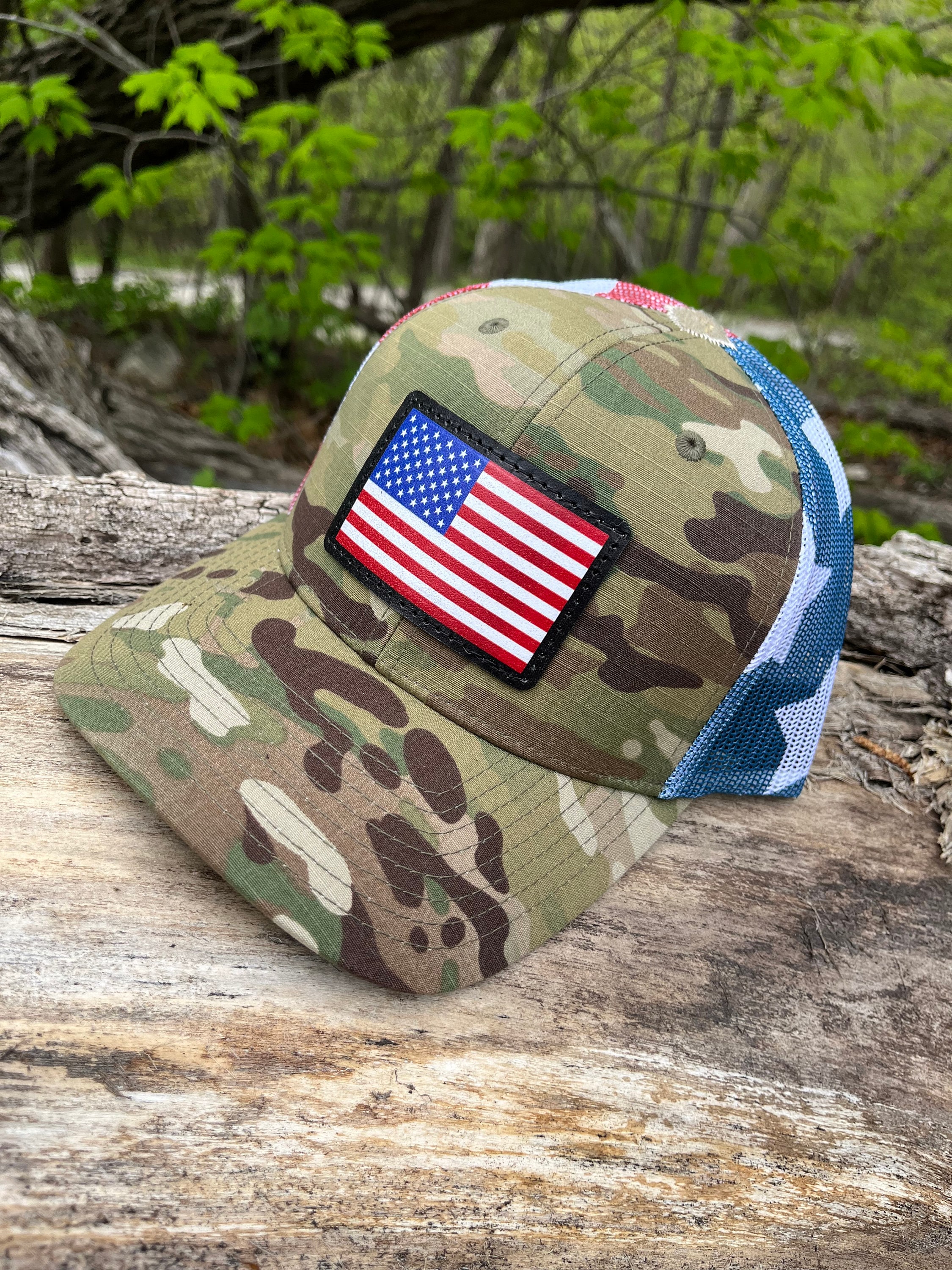 Richardson 862 Digitally Printed Leather Patch Hat- Multicam