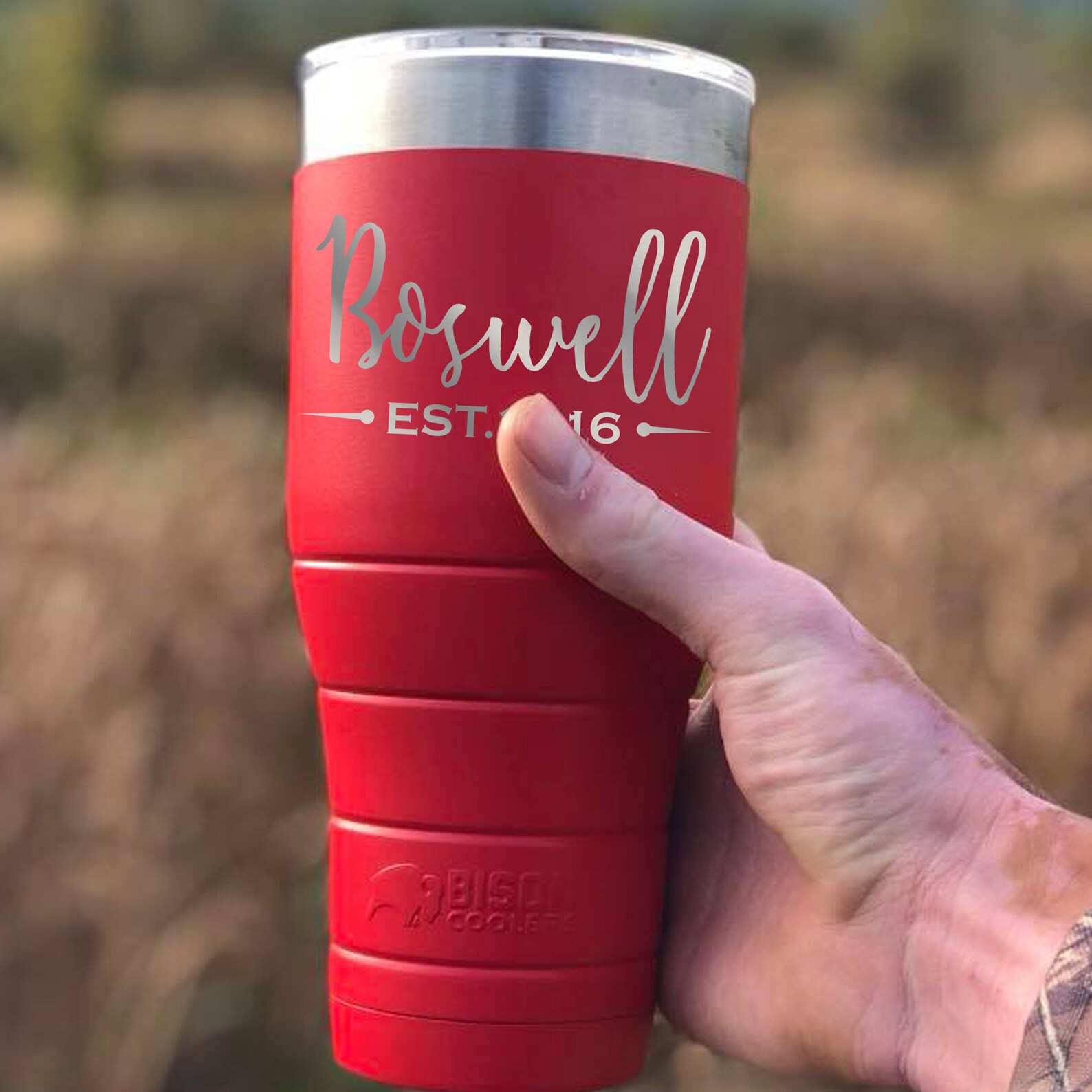 Bison Coolers Engraved Tumbler 32ozpersonalized Last Name Etsy