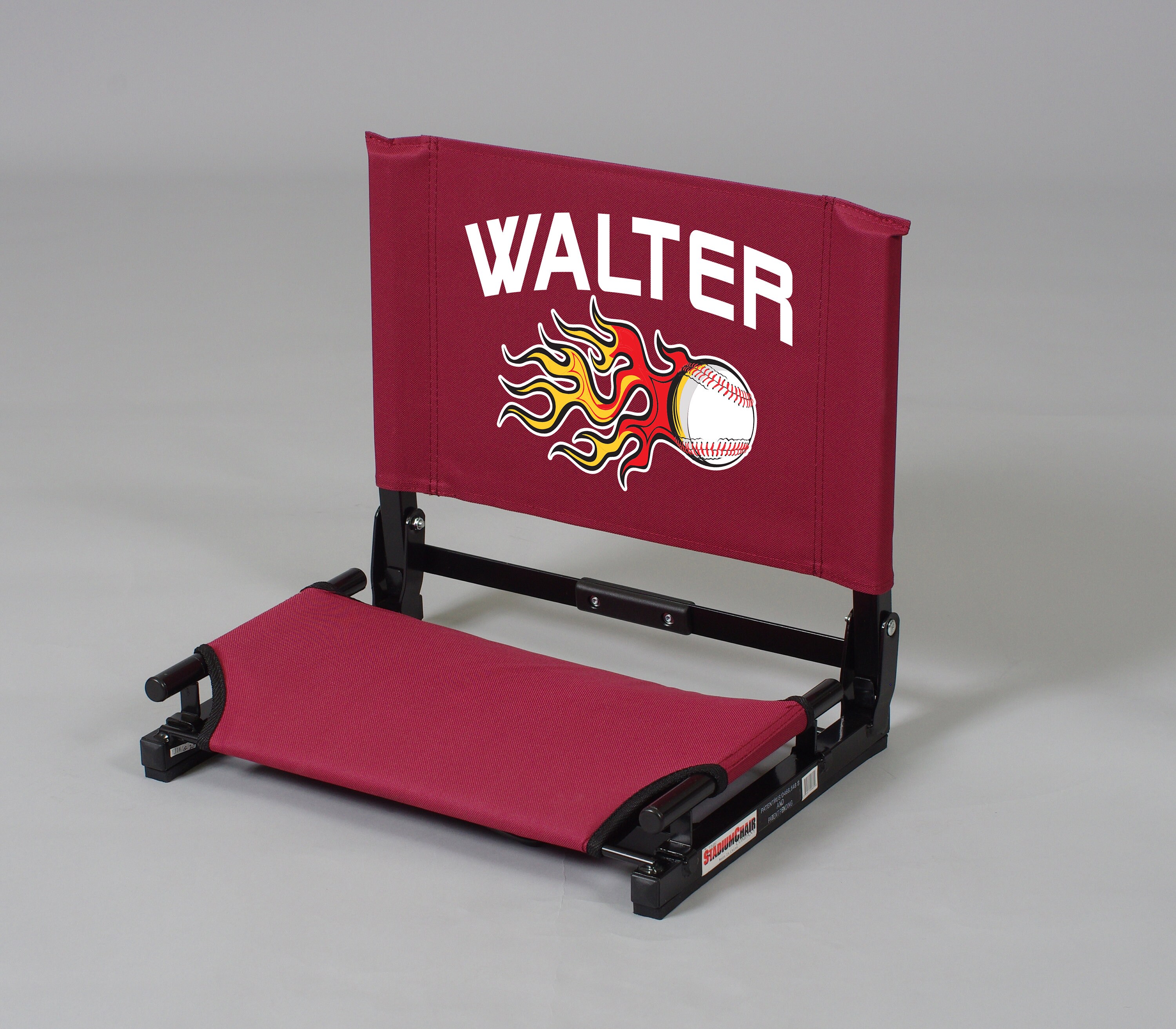 Custom Stadium Bleacher Seat Flaming baseball on fire with Etsy