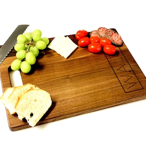 Laser Engraved Custom Wooden Cutting Board, Wedding Gift, Anniversary Gift, Personalized Wood Block, Butcher Block, Custom Name in box