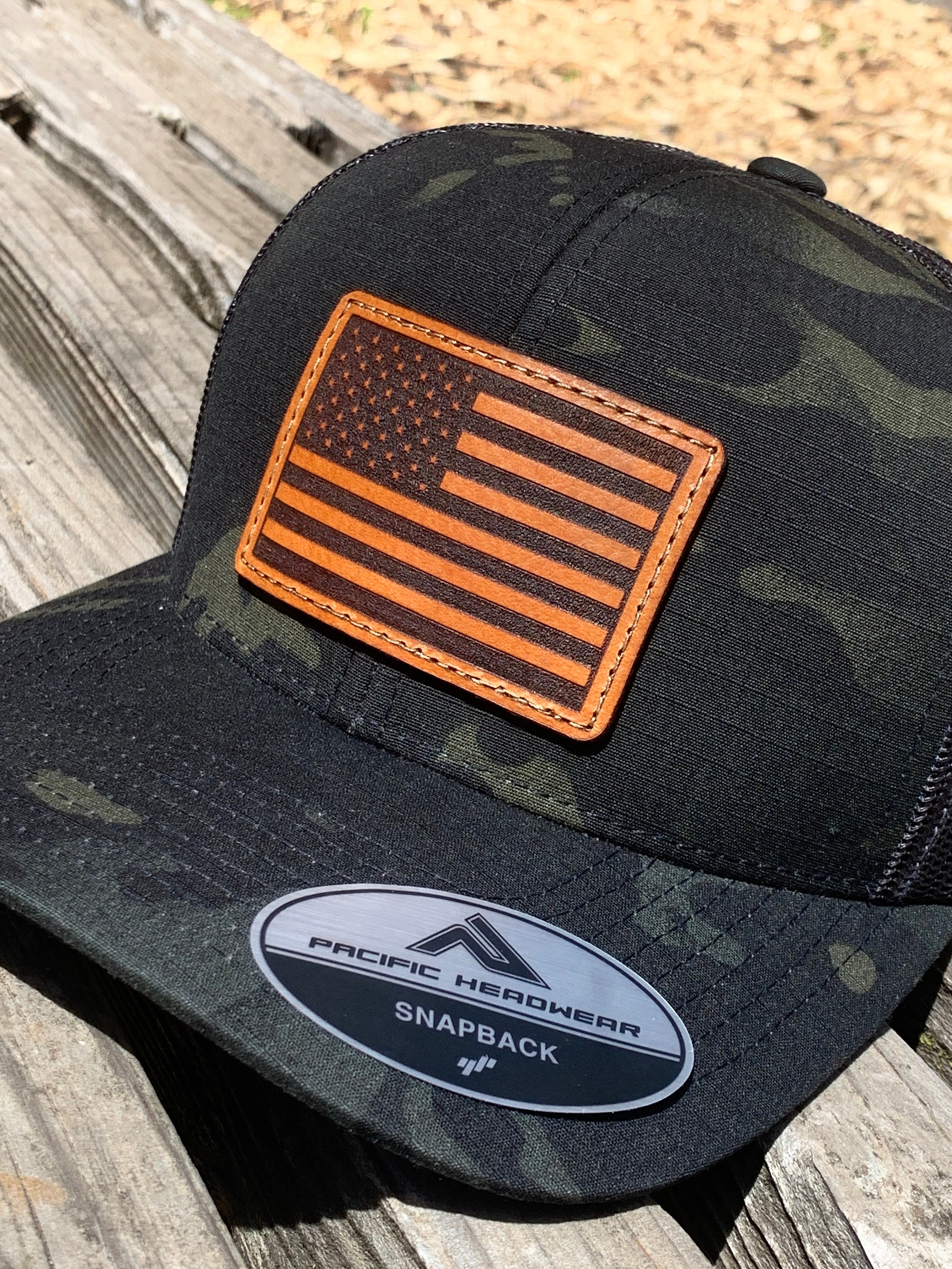 Pacific Headwear Laser Engraved Leather 