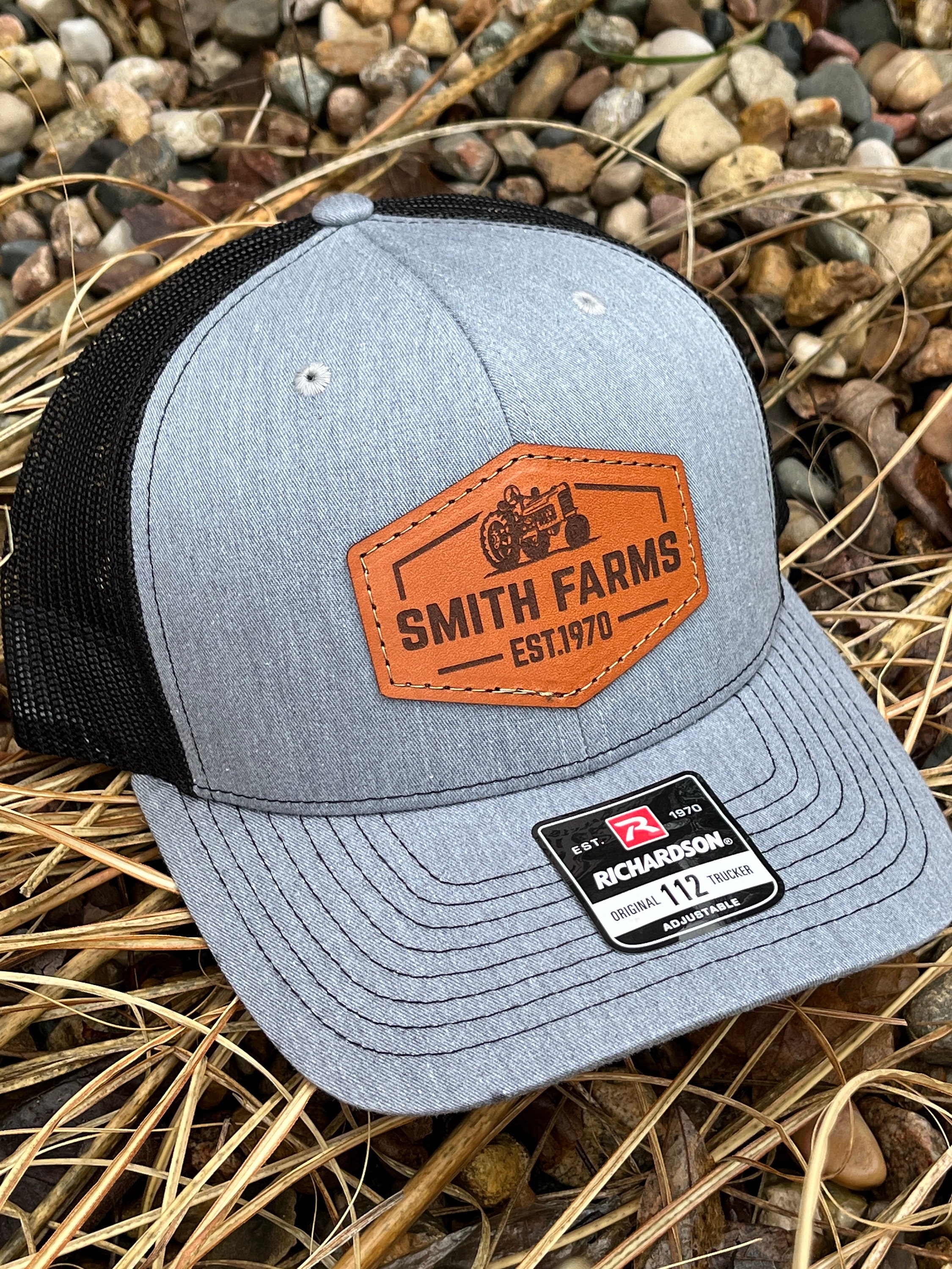 Custom Richardson 112 Laser Engraved Leather Patch Hat