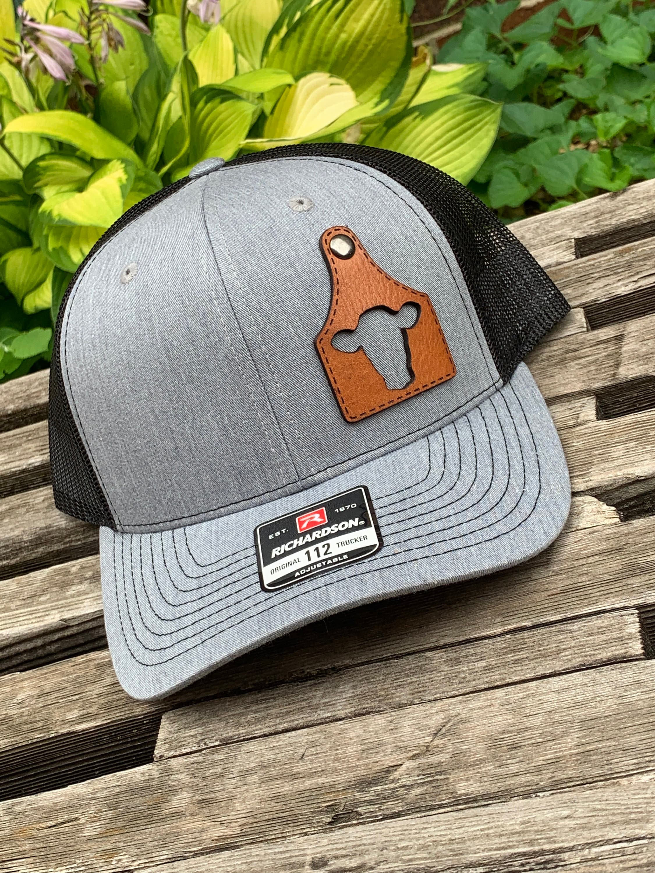 Richardson 112 Laser Engraved Leather Patch Hat Steer Cow Etsy UK