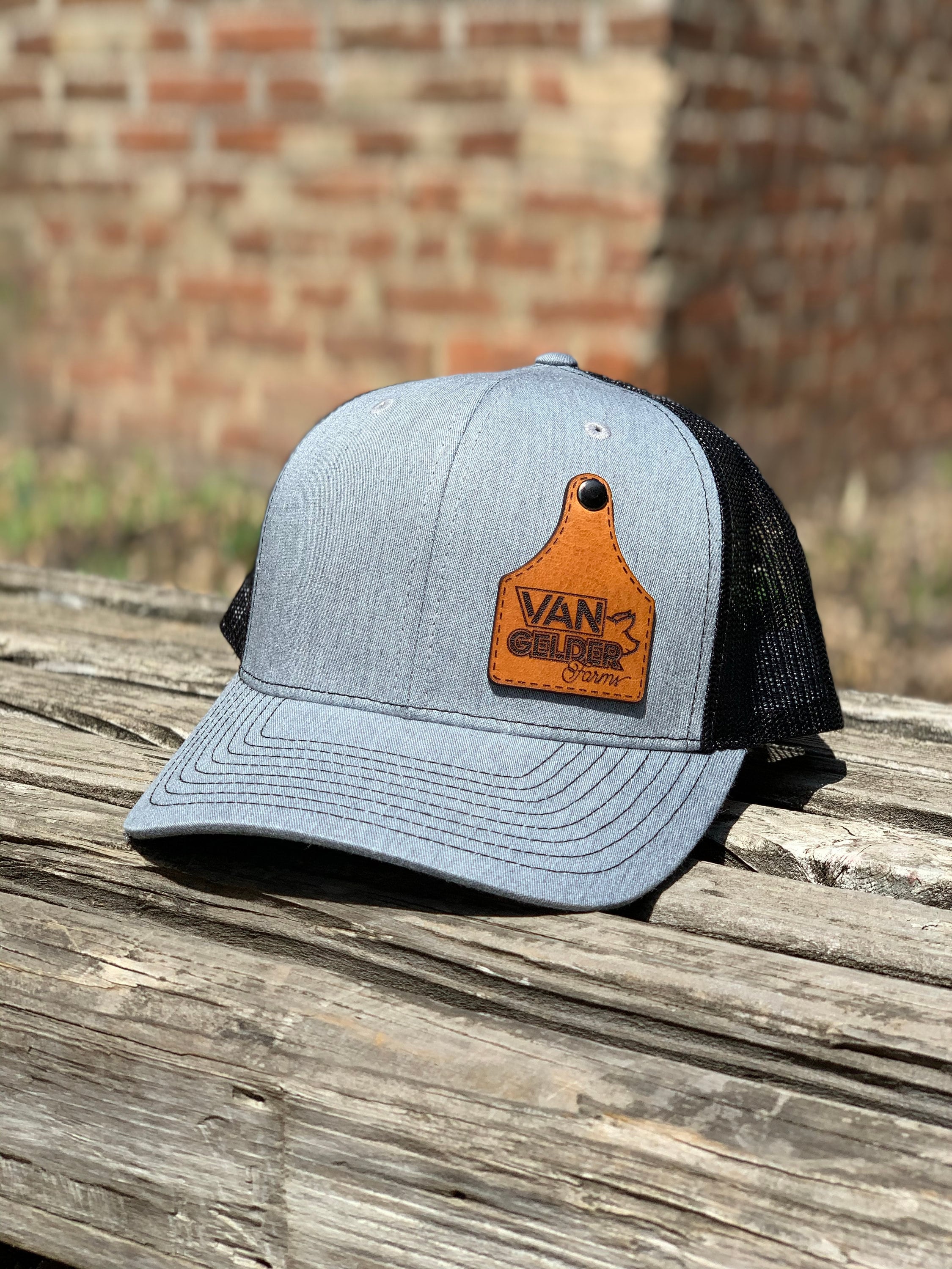 Custom Richardson 112 Laser Engraved Leather Patch Hat- Ear Tag