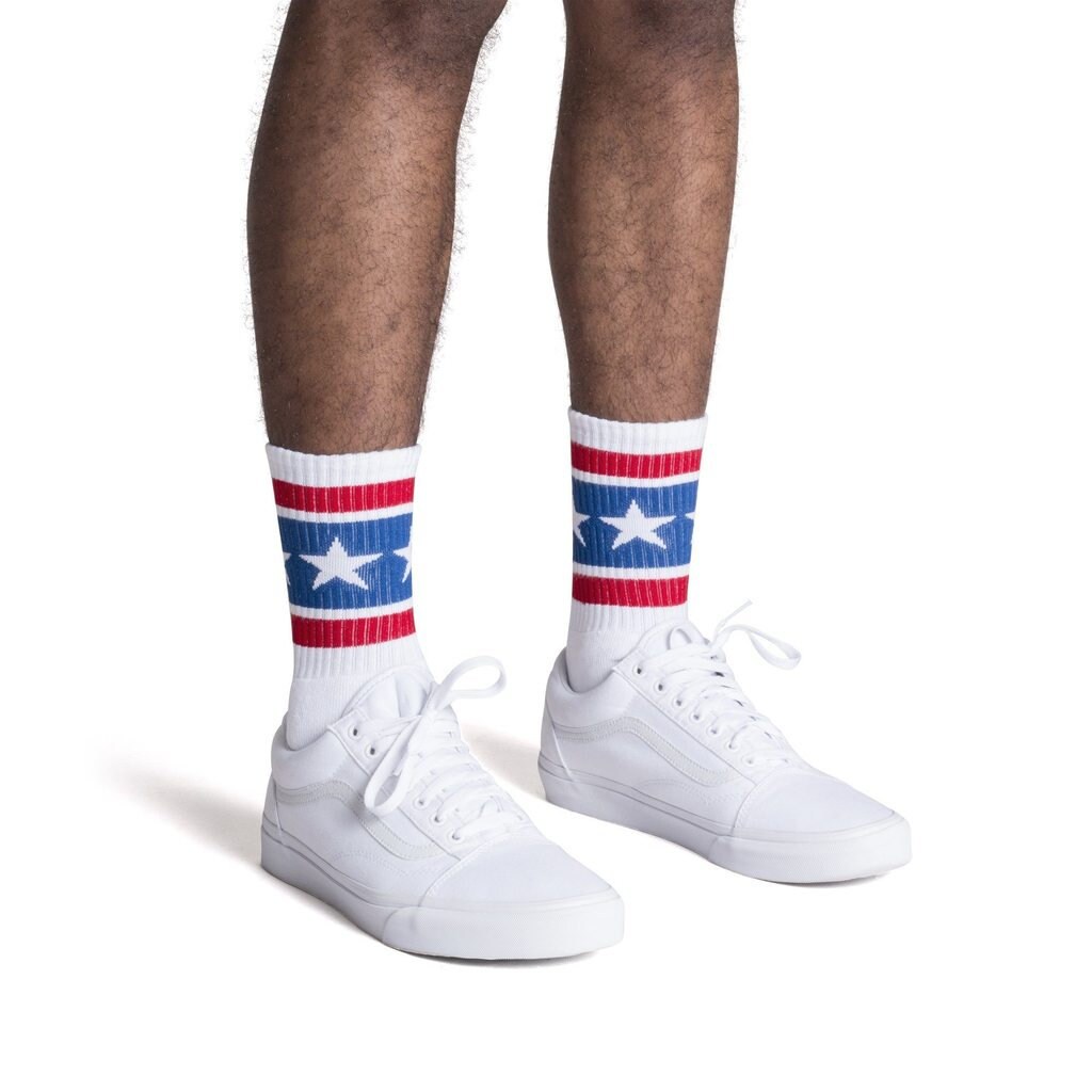 Old School Vintage Retro Crew Tube Socks Gold Striped Socks Etsy