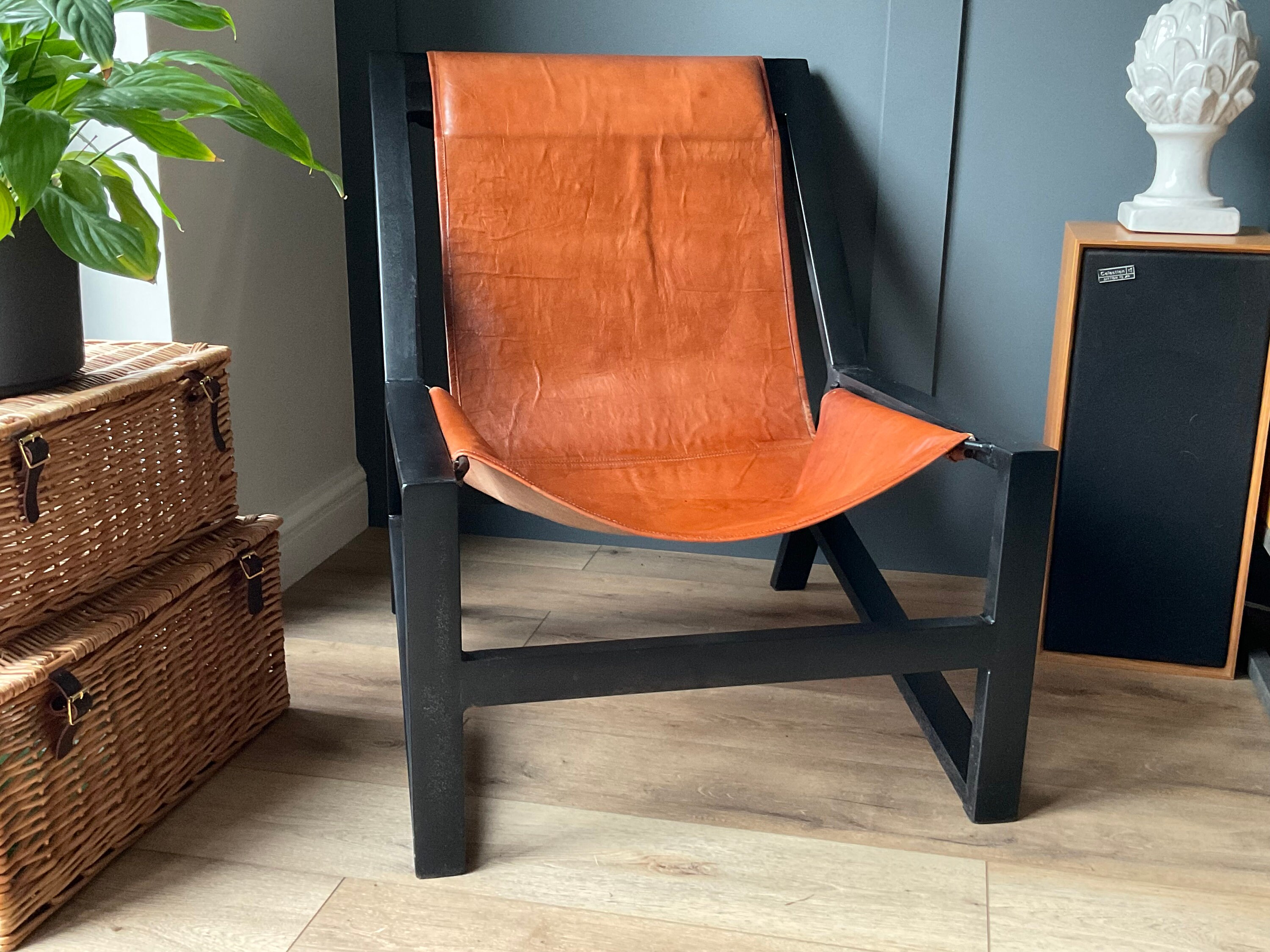 Leather Sling Chair Etsy UK