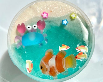 Beach DIY Slime Kit: Tutti Frutti Scented Cloud Dough, Sea Charms
