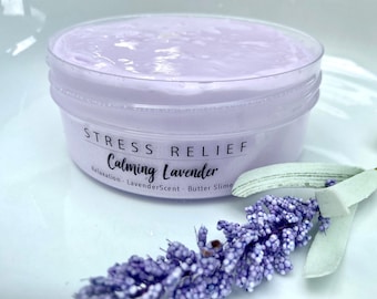 Stress Relief Calming Lavender Scented Butter Slime holdable clay fragrant slay aromatherapy ASMR UK seller present toy birthday gift