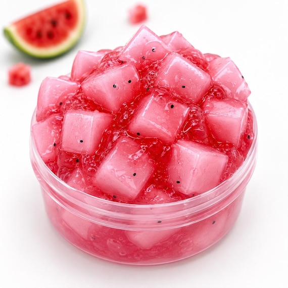 Watermelon Scented Jelly Cube Slime, Textured Sensory Therapy
