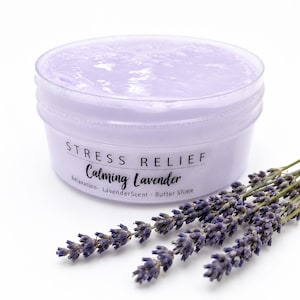 Calming Lavender Scented Butter Slime: Stress Relief Aromatherapy Toy image 2