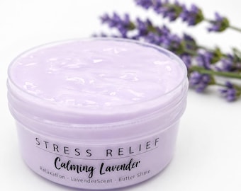 Calming Lavender Scented Butter Slime: Stress Relief Aromatherapy Toy