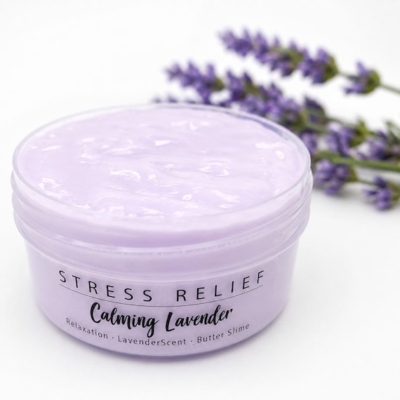Calming Lavender Scented Butter Slime: Stress Relief Aromatherapy Toy
