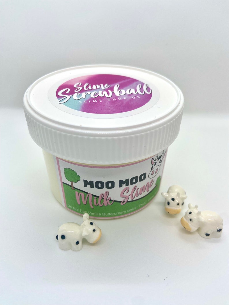 Moo Moo Milk Scented Thicc and Glossy Slime UK seller present toy gift immagine 3