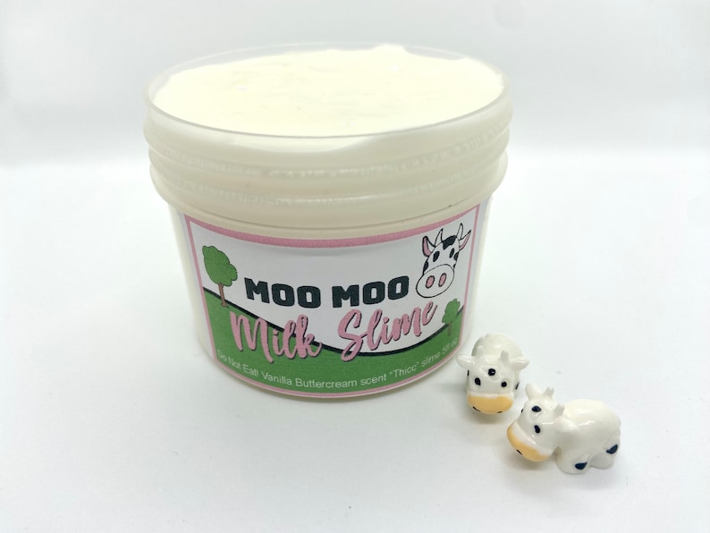 Moo Moo Milk Scented Thicc and Glossy Slime UK seller present toy gift immagine 1