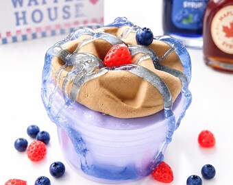 Blueberry Waffle Scented DIY Clay Slime