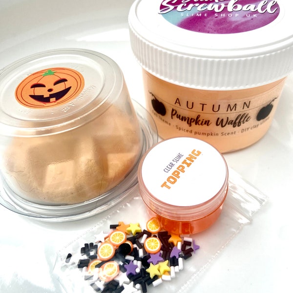 Pumpkin Waffle Scented DIY cloud dough and clay Slime 7oz ASMR self assembly UK seller present toy birthday gift