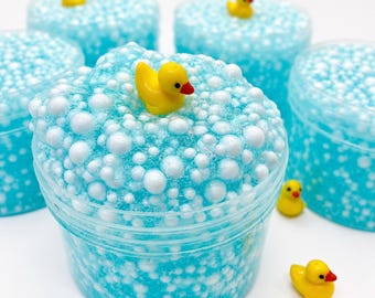 Spa Day Bubble Bath Slime: Scented Floam with Rubber Ducky
