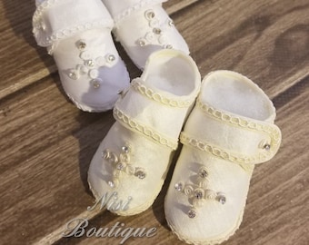 Beautiful Baptism Baby Boy Shoes, Ivory or White Christening Boy Shoes, Baby Boy Shoes, Ivory Baby Boy Shoes, White Baby Boy Shoes