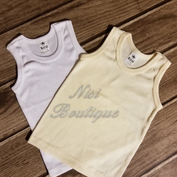 Ivory or White Boy Tank Top, Baptism Baby Boy Tank Top, Boy Tank Top Shirts, Toddler Boy Tank Top