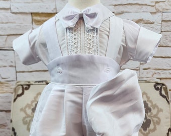 Baby Boy Christening Outfit, Blessing or Baptism Outfit, Boy Baptism Outfit, Four Pieces Traje Modelo Español de 4 piezas Color Blanco